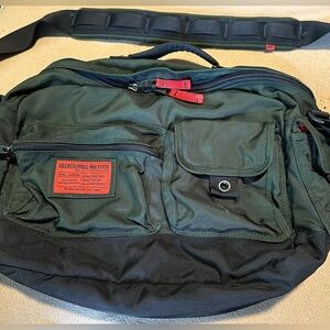 Vintage Abercrombie & Fitch A-14 Army Green Crossbody Messenger Bag